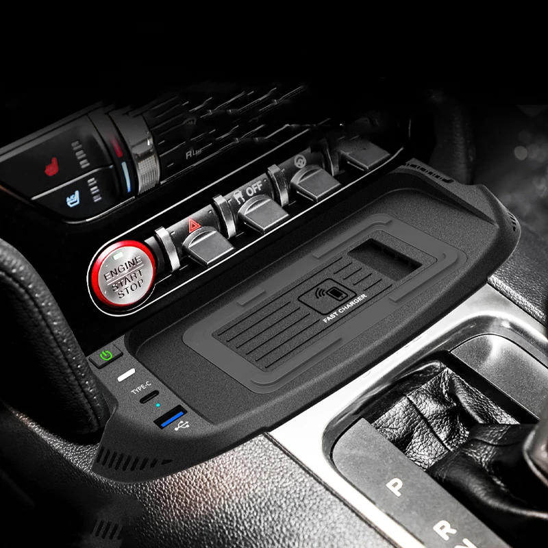 For Ford Mustang 2015 2016 2017 2018 2019 2020 2021 15w car phone charger car wireless charger charging pad charging holder