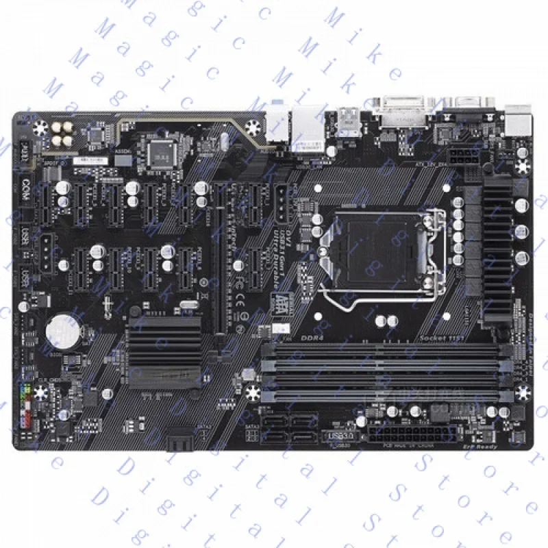 UU  FOR Gigabyte GA-B250-FINTECH LGA 1151 Intel B250 DDR4 12 GPU ATX Motherboard