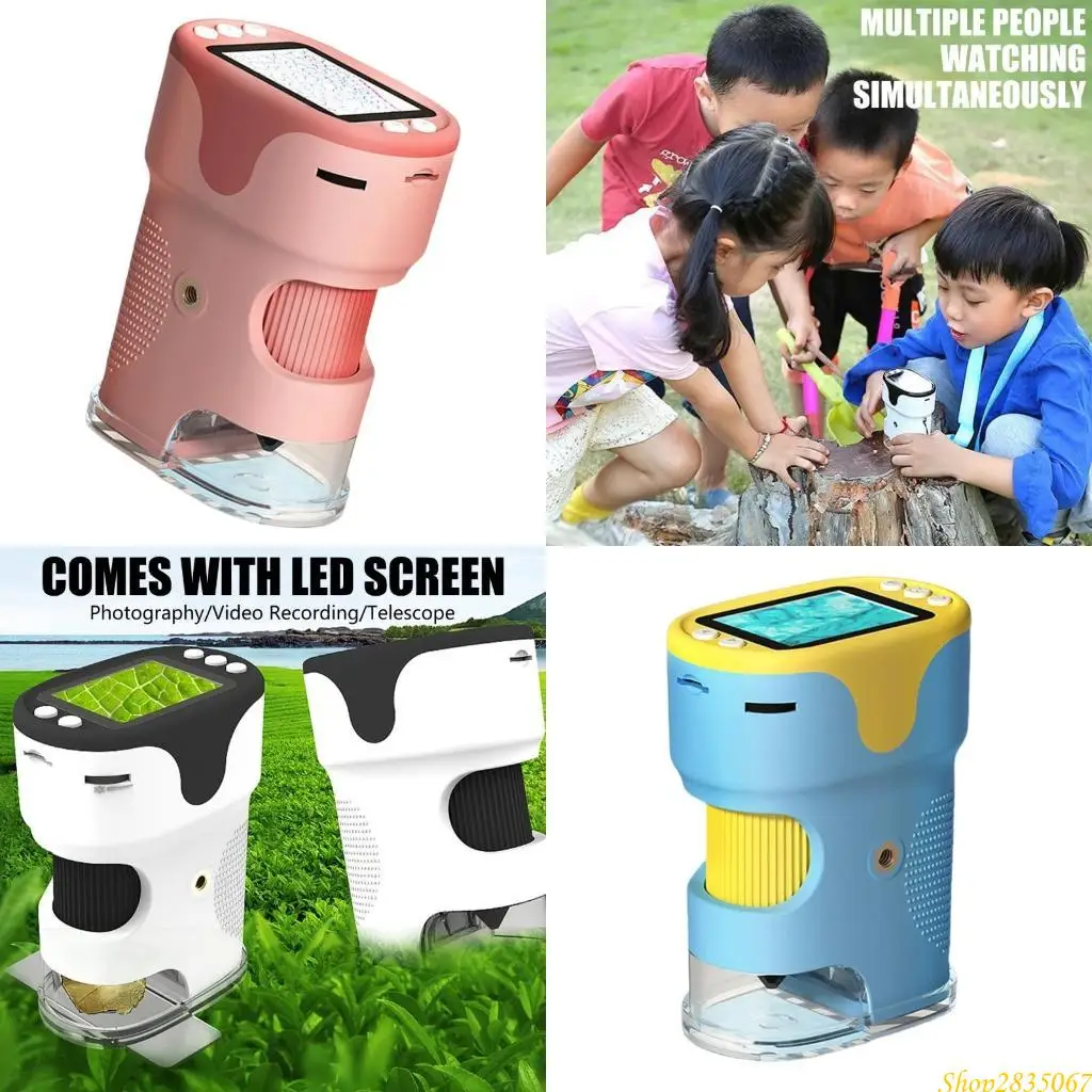 

Portable Handheld Microscope with 32G Memory LED Light Microscope for Adults 831F