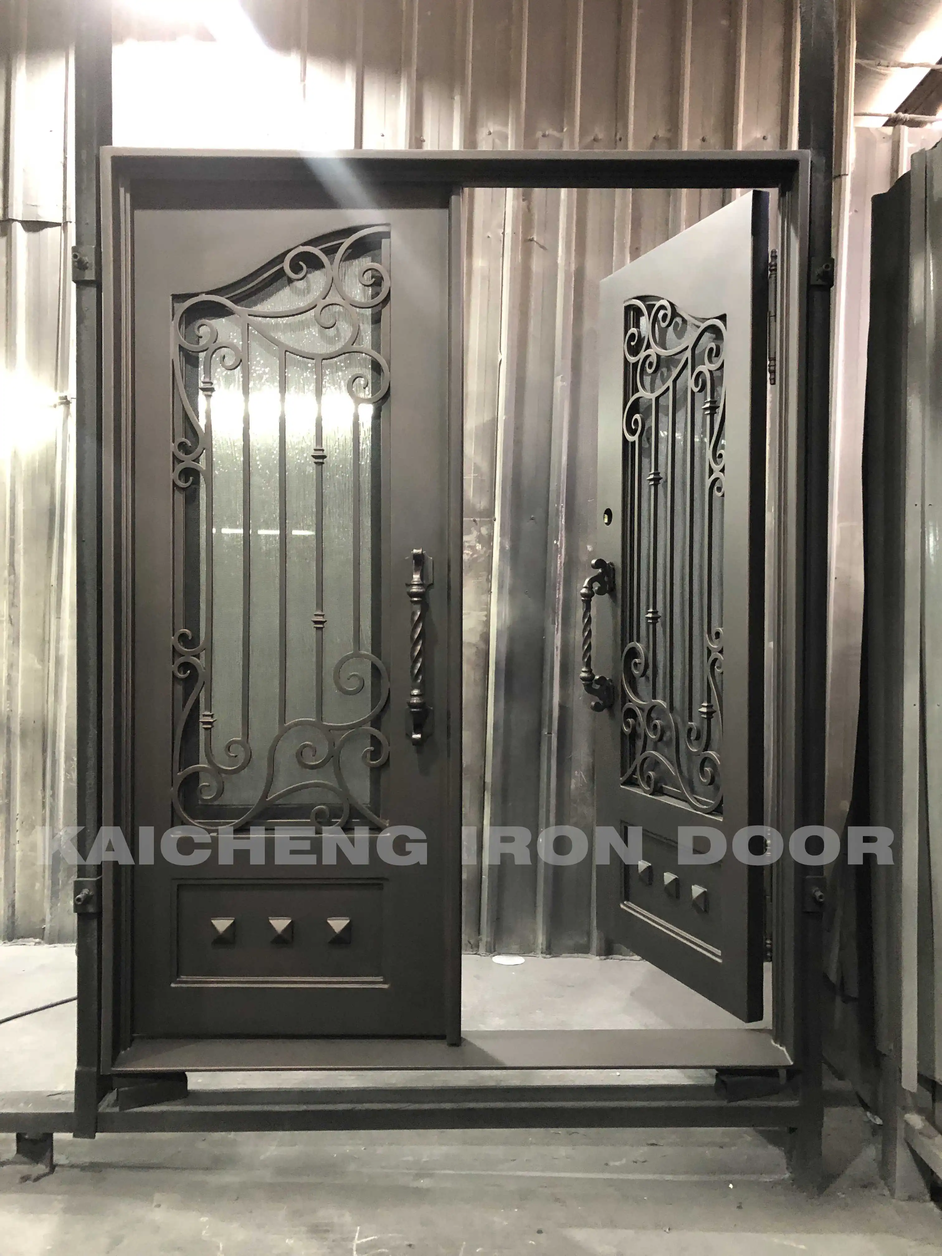 Hot Selling Guaranteed Quality Main Door Iron Gate Design Wrought Iron French Doors Wrought Iron Door