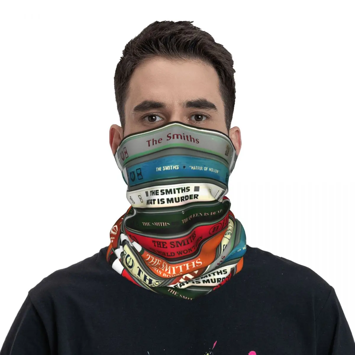 Kaset Smith The Smith Bandana Neck, masker wajah Motocross bercetak, hiasan kepala multifungsi bersepeda tahan angin