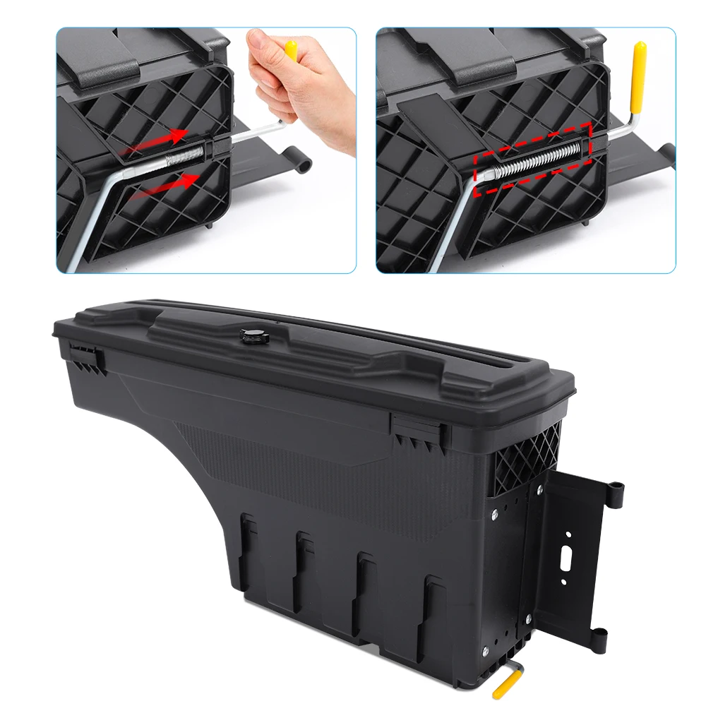 2PCS Toolbox Storage Tailgate Swing Case Storage For Ford Ranger T9 2023 Wildtrak Sport XLT XLS XL Ranger Raptor Car Styling