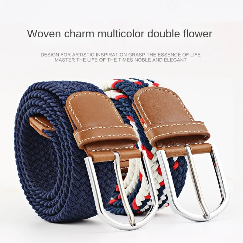 New Unisex Men's Belt Casual Woven Elastic Belt Outdoor Sports Canvas Belt Climbing Work Belt Jeans Suit Pants Belts for Women