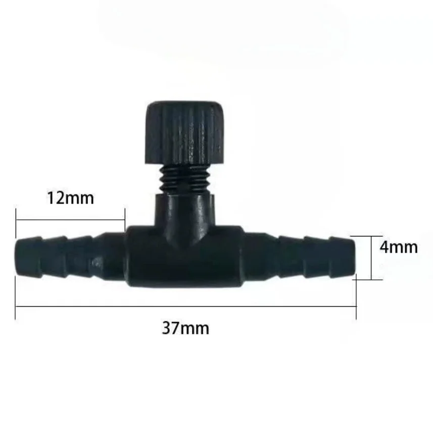 10pcs 4mm Aquarium Oxygen Pump Air Control Valves Plastic T Shaped Single Way Air Flow Regulator Portable Fish Tank Accessories