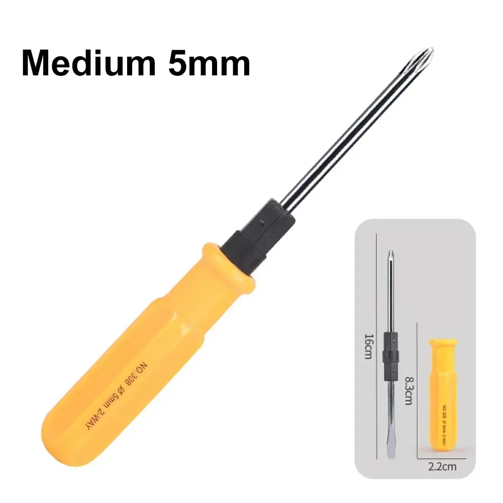 1/3pcs Slotted Cross Screwdrivers 2/3/4 Inch Double Batch Head Portable Screws Driver For Repair Remover Assembly Hand Tools