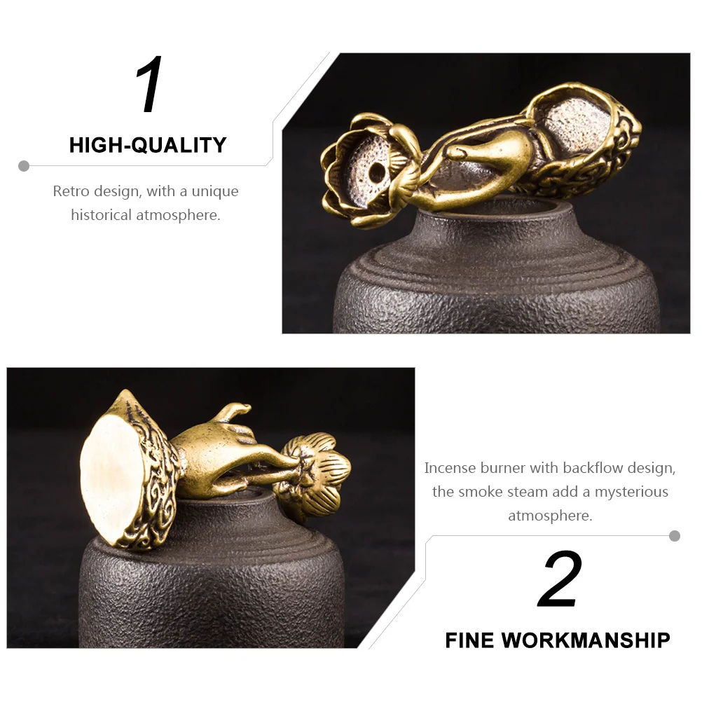 

Buddha Lotus Backflow Incense Burner Creative Smoke Flow Decor For Meditation Yoga Ceremony Home