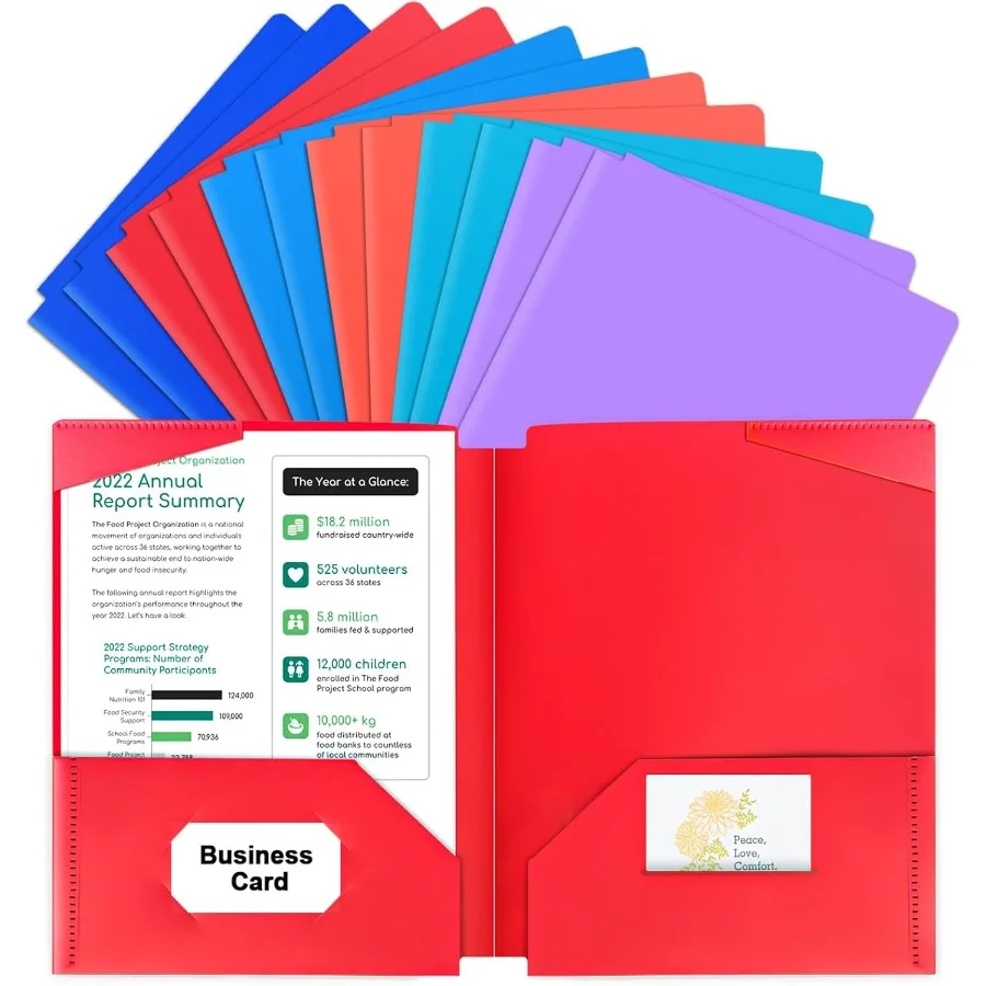 

Пластиковые папки с горшками, 6-цветные сверхпрочные папки с буквами, размер 2 кастрюли с держателем для визитных карточек и резными горшками для Docu