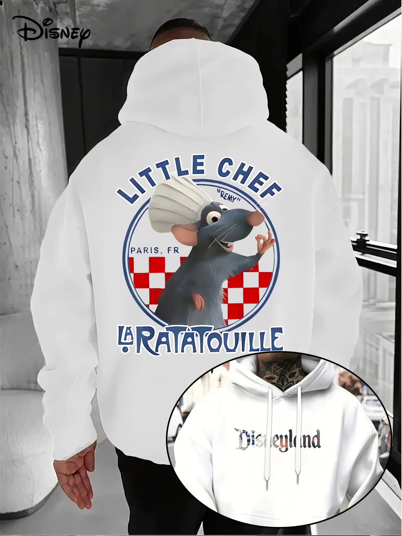 

Disney Food Story Remy Pattern Men's Hoodie Autumn Winter Casual Unisex Pullover Sweatshirt Tracksuit Clothing Hoody Oversized