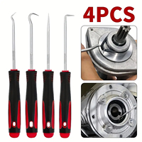 4Pcs 160mm Auto Car Oil Seal Screwdrivers Set Hose Removal Hook Set O-Ring Seal Gasket Puller Remover Pick Hooks Repair Tools