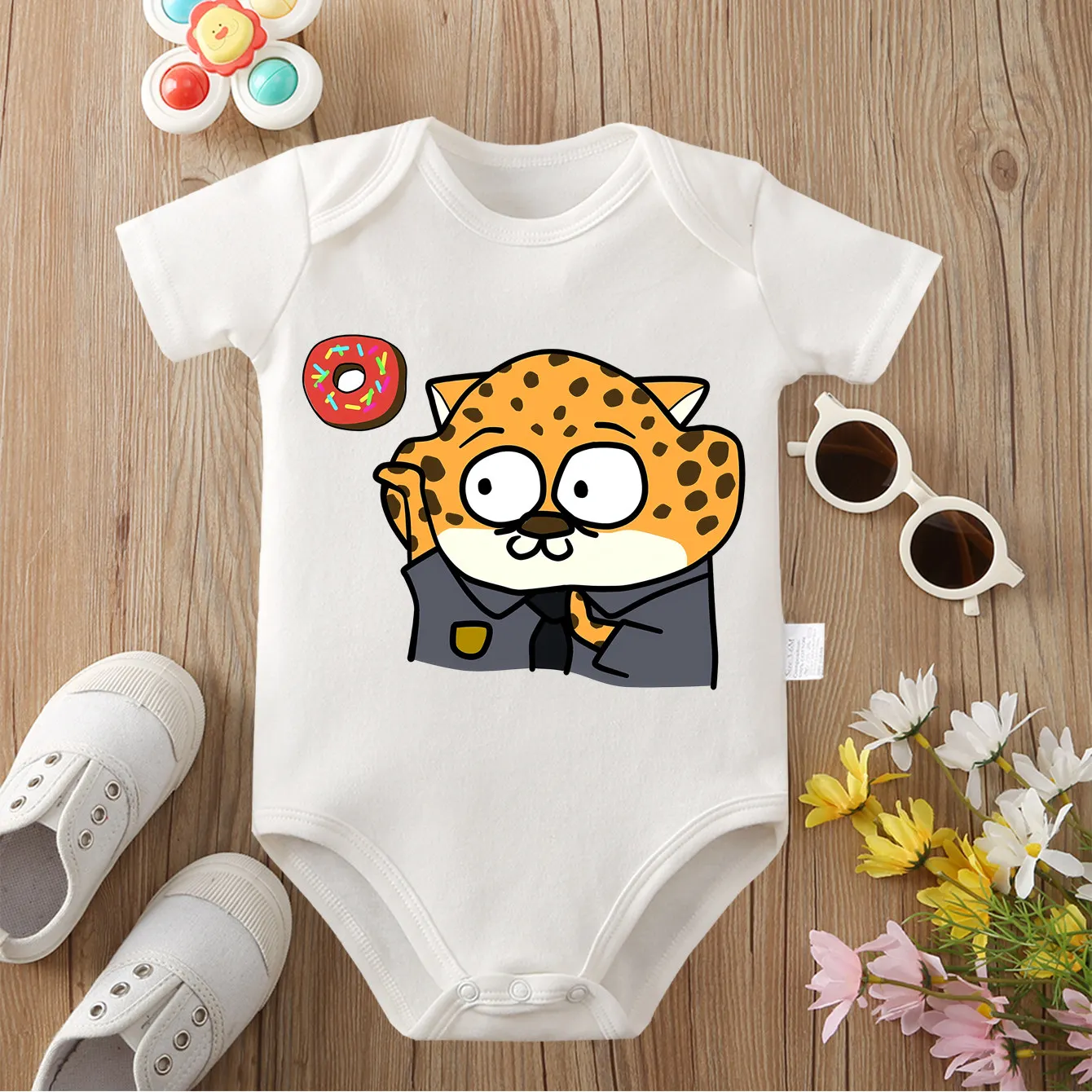 

Бенджамин Зоотопия, изысканный принт, ткань из 100% хлопка, удобный комбинезон-боди для малышей, комбинезон для новорожденных от 0 до 12 месяцев