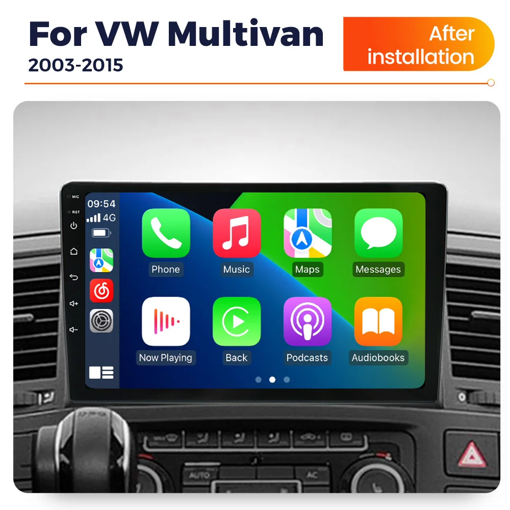 Android 15 Car Radio For Volkswagen Multivan T5 2003-2015 Wireless Carplay GPS Navigation Multimedia Player Car Stereo Head Unit