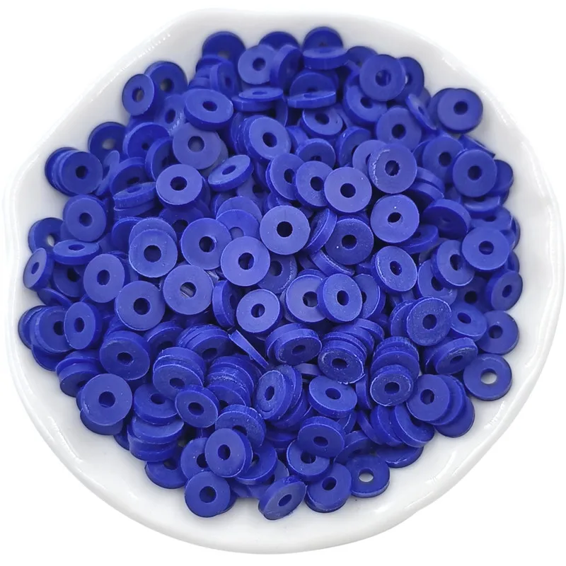 200Pcs 6mm forma rotonda piatta perline sciolte materiale argilla morbida fai da te per gioielli che fanno ciondolo braccialetto collana all\'ingrosso