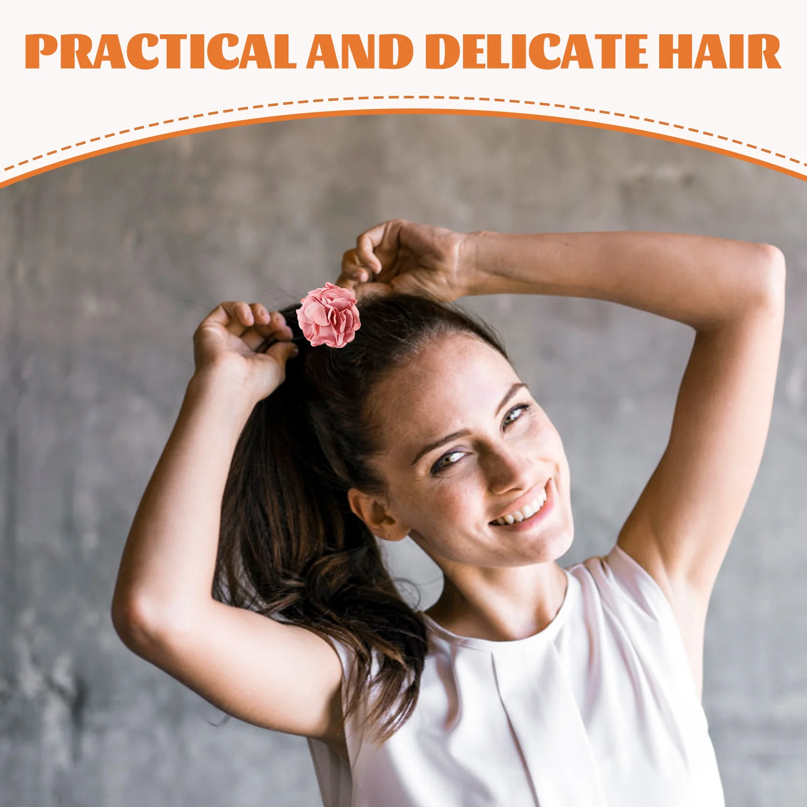 

8Pcs Artificial Flower Hair Ties Elastic Hair Ropes for Girls Daily Party Hairstyle Accessories Floral Ponytail Holders