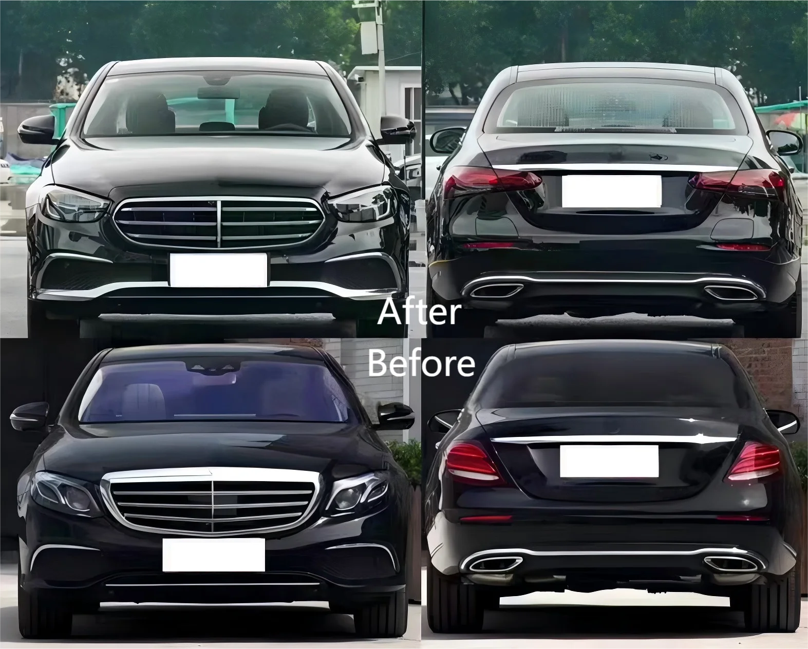 Bodykit for 2009-2016 W212 Facelift to W213 E63 2023 Model Kit High Quality Bumper LED Headlight Bonnet Fender