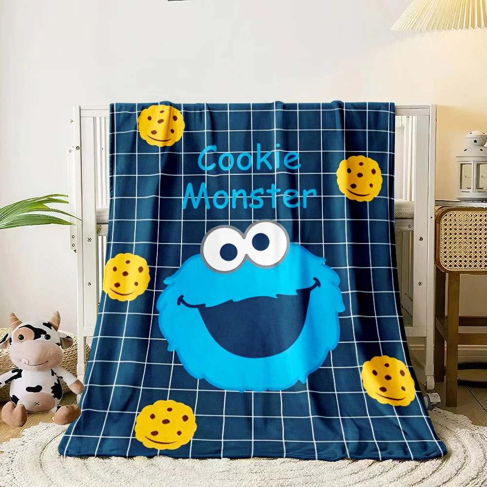 Sesame Street Cute blanket to keep warm birthday gift to keep warm blanket super cute thin blanket Portable Anti-Pilling Picnic