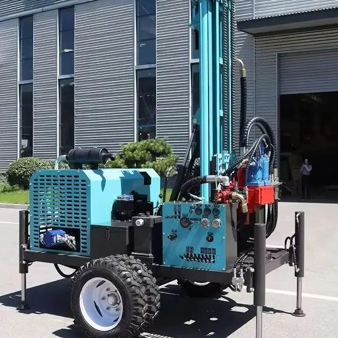Customized Hot Sale 300M Well Drill Diesel Hydraulic Wheel-Type Flexible Mobile High Precision High Efficiency