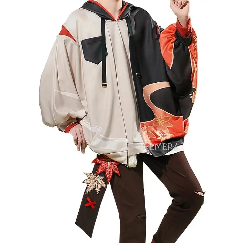 Game Yuanshen Impact Kaedehara Kazuha Doujin Hoodie Genshin Impact Kazuha Casual Wear Cosplay Costume Hoodie