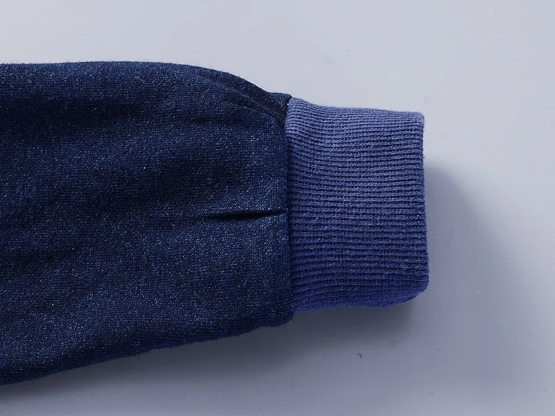 2-teiliger Denim-Trainingsanzug für Jungen mit Nummer 76-Aufdruck, Baseballjacke mit Knöpfen, Jogginghose mit elastischen Bündchen, lässiges Frühlings-Outfit-Set für Kinder – Detail 5