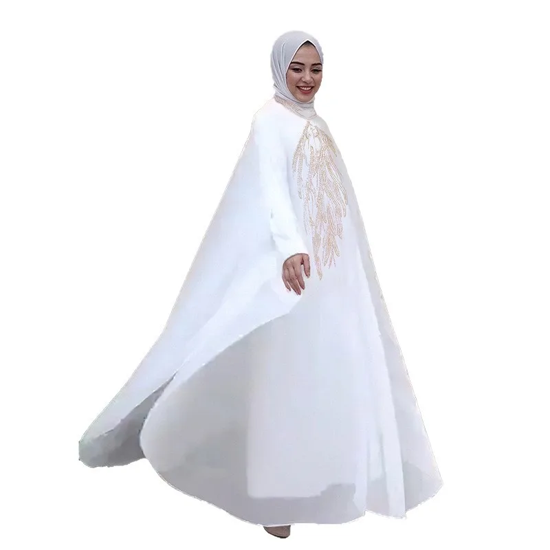 UNI جولة الرقبة حجر الراين المرأة المسلمة رداء الماليزية الاندونيسية اللباس الحجاب الشرق الأوسط الملابس النسائية #5