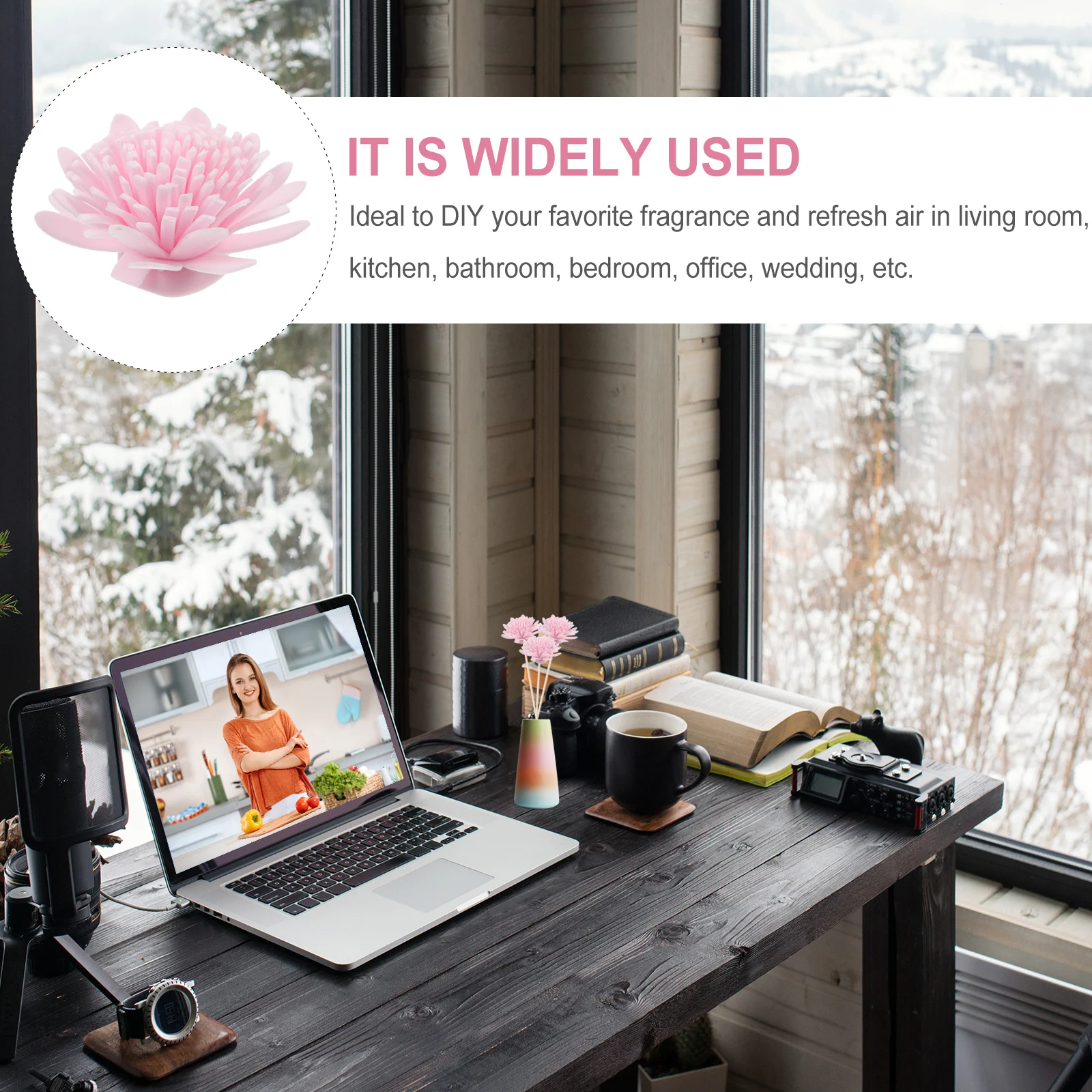 

100Pcs Aromatherapy Diffuser Flowers Pe Chrysanthemum Essential Oil Evaporation Scented Home Decoration Accessories