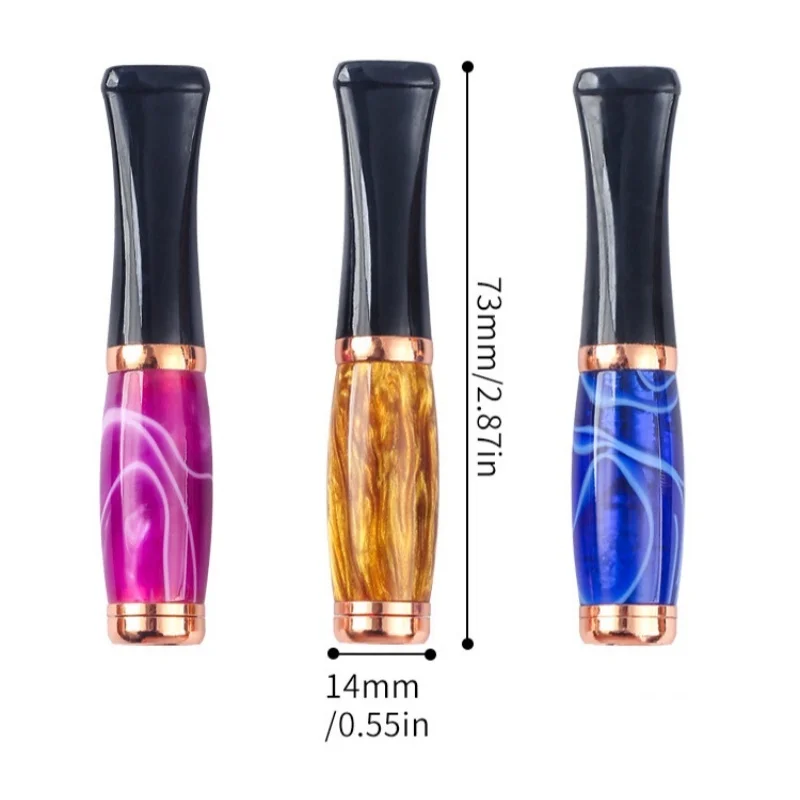 Brass Resin Multi-colored Thick, Medium and Thin Three-in-onCigarettes Mouthpiece Holder Tip Smoke Accesoires