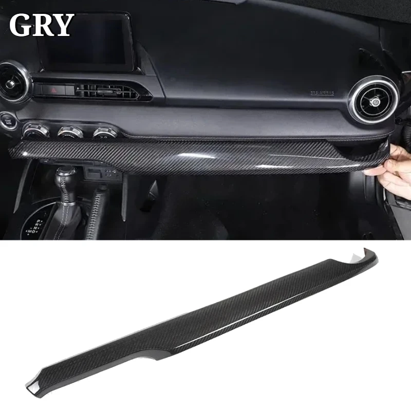 Car Center Console Panel Cover Trim For Mazda MX-5 Miata ND 2016-2026 Real Carbon Fiber Interior Car Accessories LHD RHD