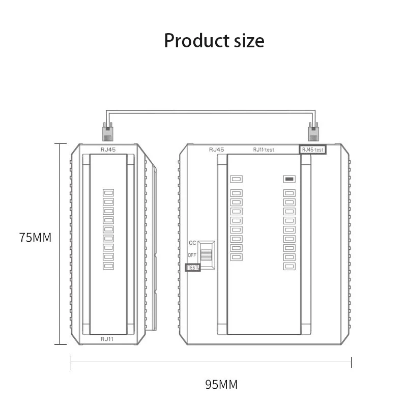 다기능 RJ45 케이블 테스터 네트워크 케이블 전화선 테스터 RJ45 스위치 어댑터 3-RJ45 포트 + 1 RJ11포트 지원 8P/6P/4P