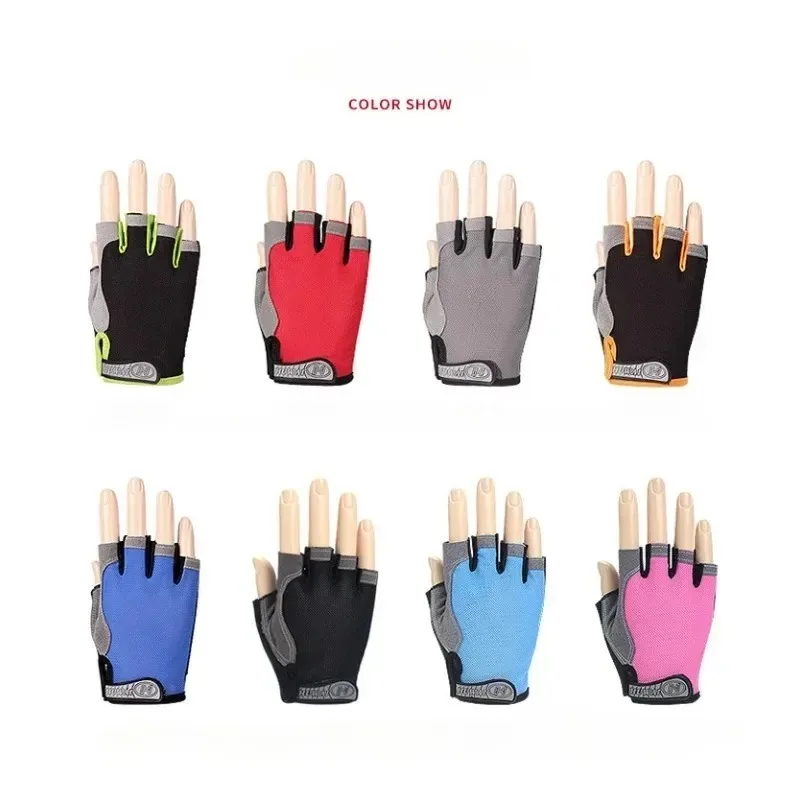 Gants de sport sans doigts pour hommes et femmes, entraînement physique, cyclisme, moto, VTT, anti-brûlure, accessoires de vélo