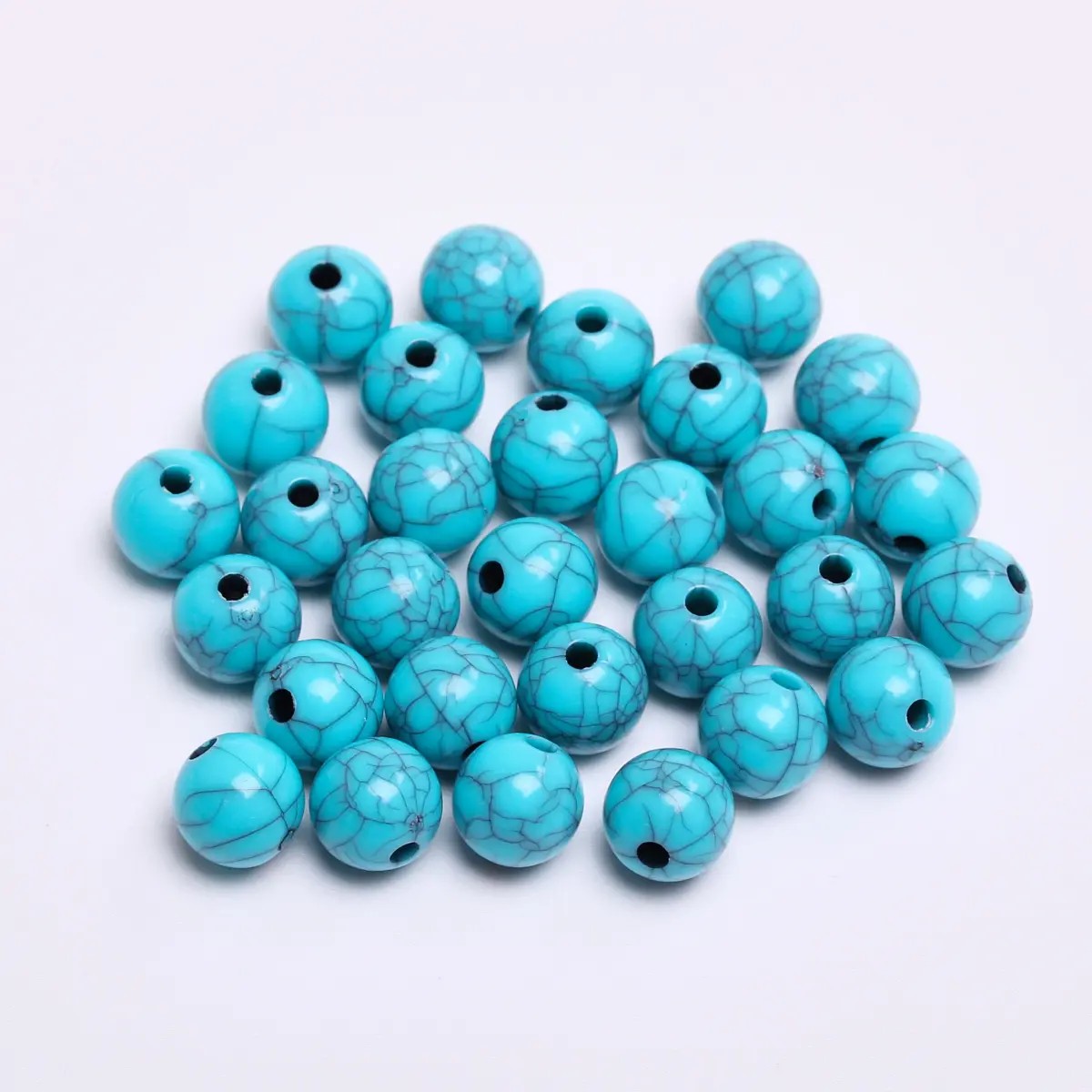 6-16mm 50-5Pcs Round Loose Beads Imitated Turquoises For Artificial Jewelry Making Necklace Bracelet DIY Accessories - Image 4