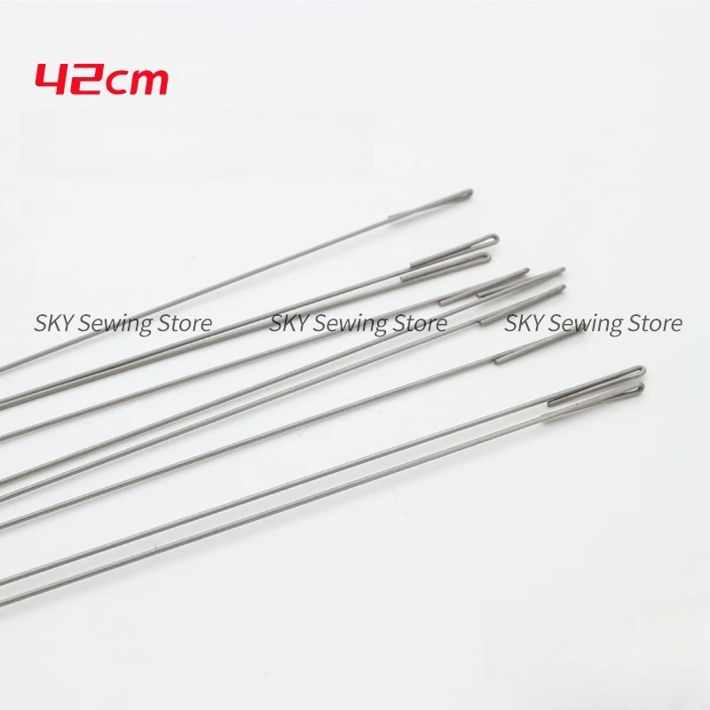 1pcs 42cm Threading Needle Windproof Tube Threading Steel Wire for Tajima Barudan Swf Feiya Zsk Happy Domestic Embroidery