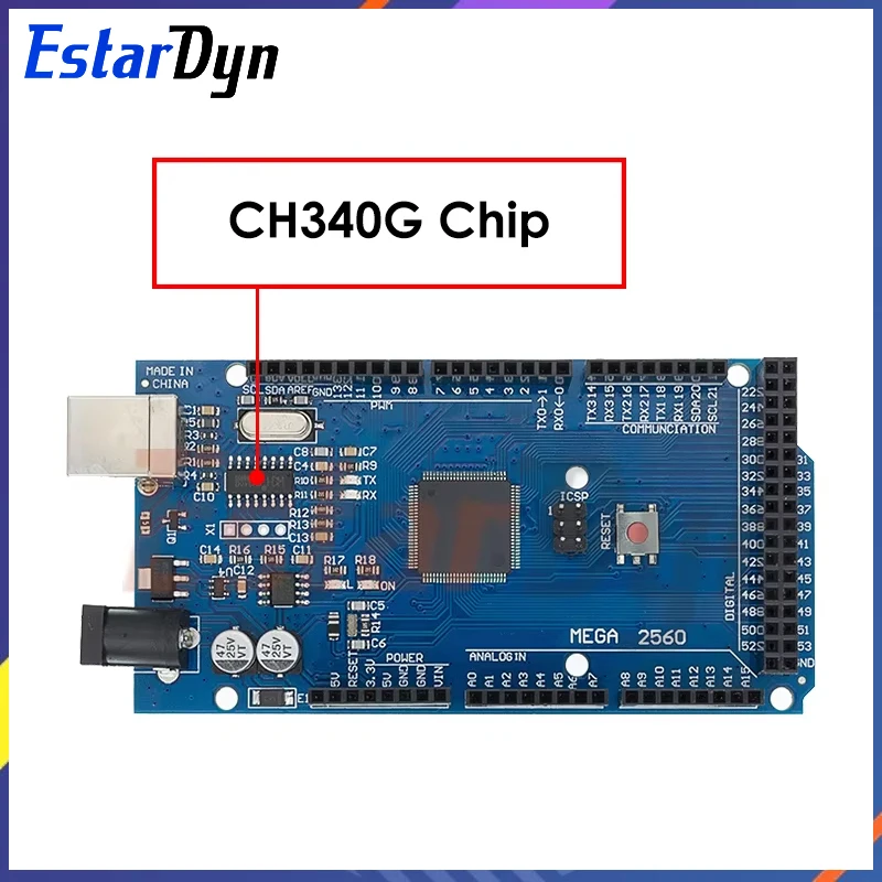 Estardyn MEGA 2560 PRO Embed CH340G/ATMEGA2560-16AU Chip with male pinheaders Compatible for Arduino Mega2560 for arduino