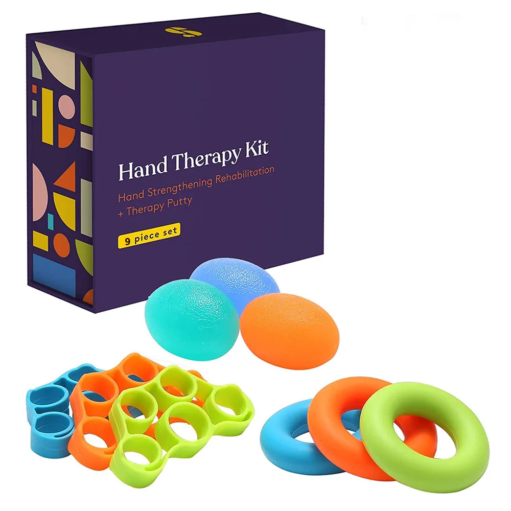 Therapy Kit Finger Exercisers and Hand Strengtheners Grip Dexterity Supports Injury and Recovery Stress Relief Kids and Adults