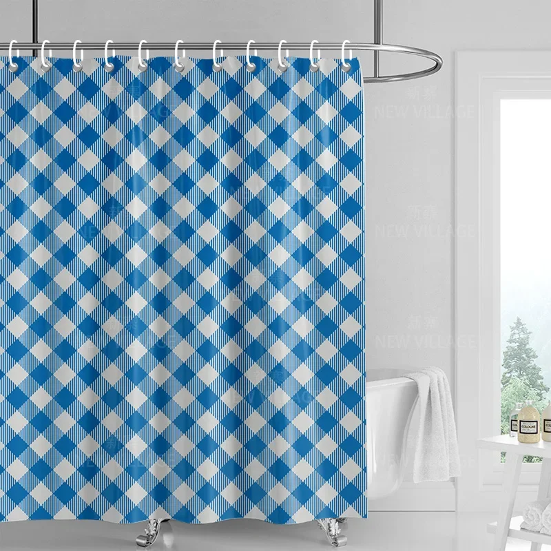 Home decoration shower curtains bathroom waterproof curtain fabric Living Room Modern Nordic Modern geometric pattern simple