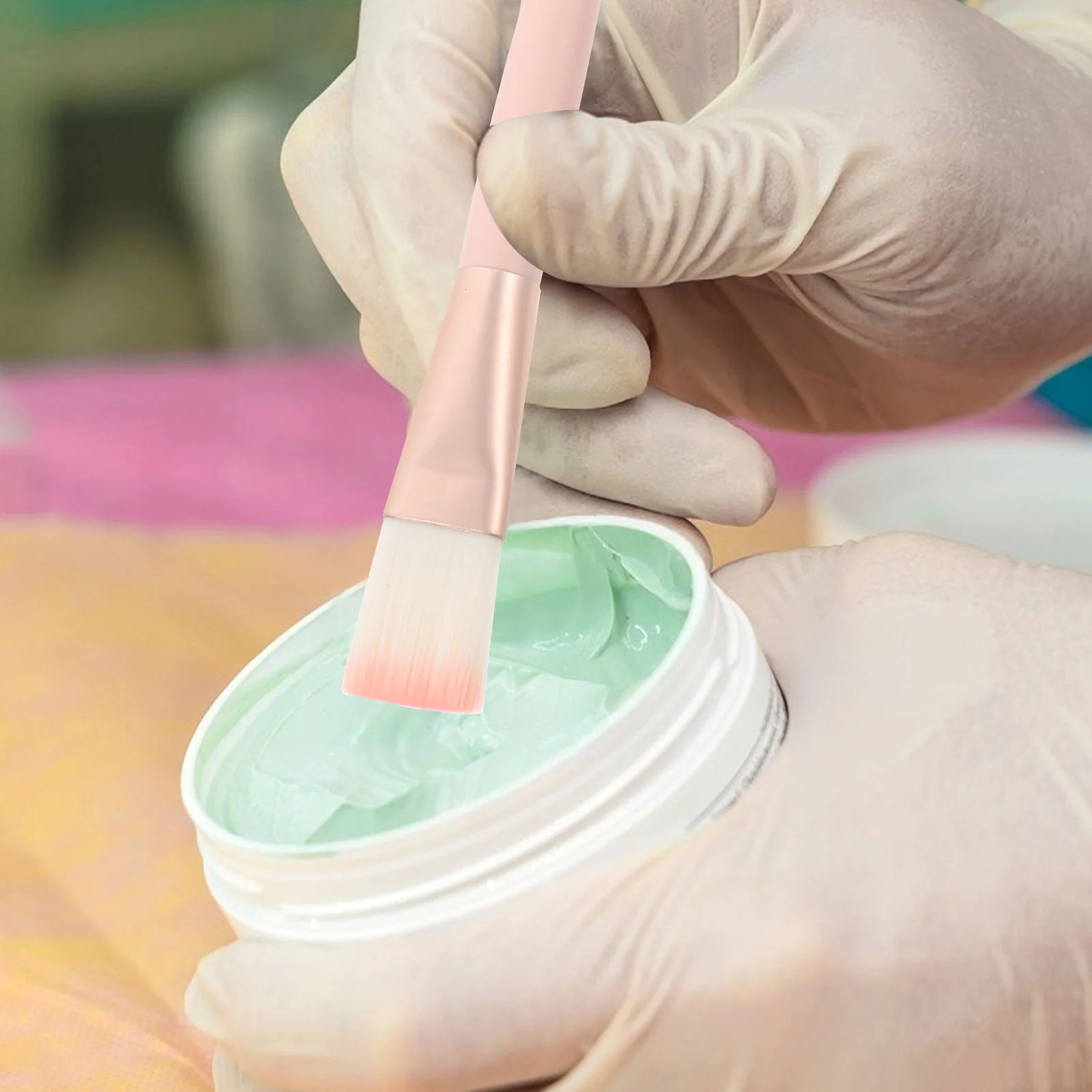 6Pcs Gesichts Maske Schüssel Sets PP Pe Material Kompakte Mischen Bar Löffel Pinsel Werkzeug Sets für Gesicht Pflege Frauen schönheit Werkzeuge