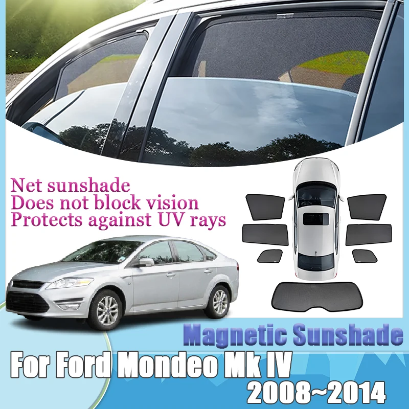 

Для Ford Mondeo Mk IV iv 3-го поколения 2008-2014 Магнитный козырек от солнца Защита от солнца Лобовое стекло Инструменты для конфиденциальности Автомобильные аксессуары
