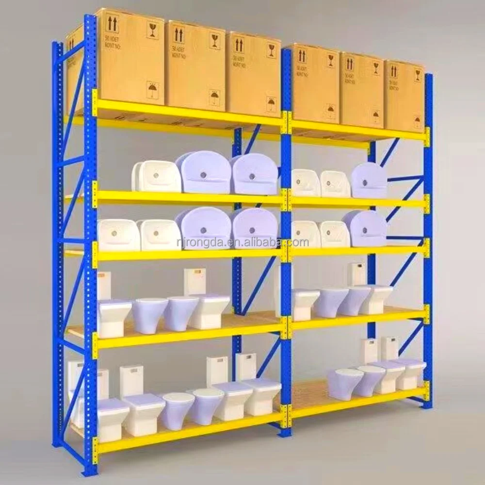 

6-уровневая сверхмощная стойка, полка с длинным размах, складская стойка средней мощности для хранения товаров