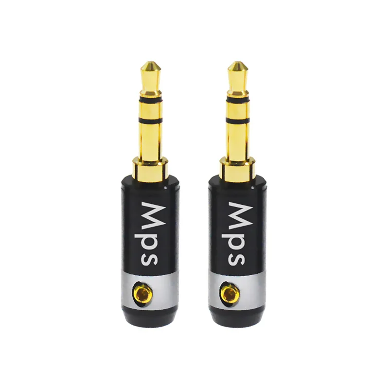 HiFi MPS Eagle-4S 3poles 3.5mm Audio 24KGold-Plated headphone plug 3.5 Connectors jack Connector plug jack Stereo Headset 4mm