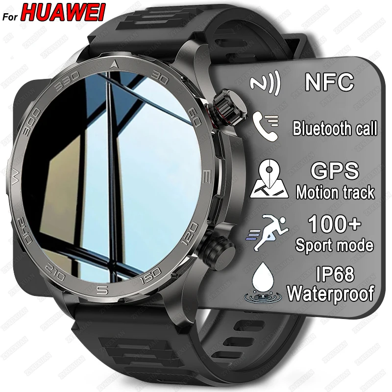 

2025 Новинка для Huawei GPS Bluetooth Call Смарт-часы для мужчин AMOLED HD Экран Компас Сердечный ритм NFC IP68 Водонепроницаемые спортивные умные часы