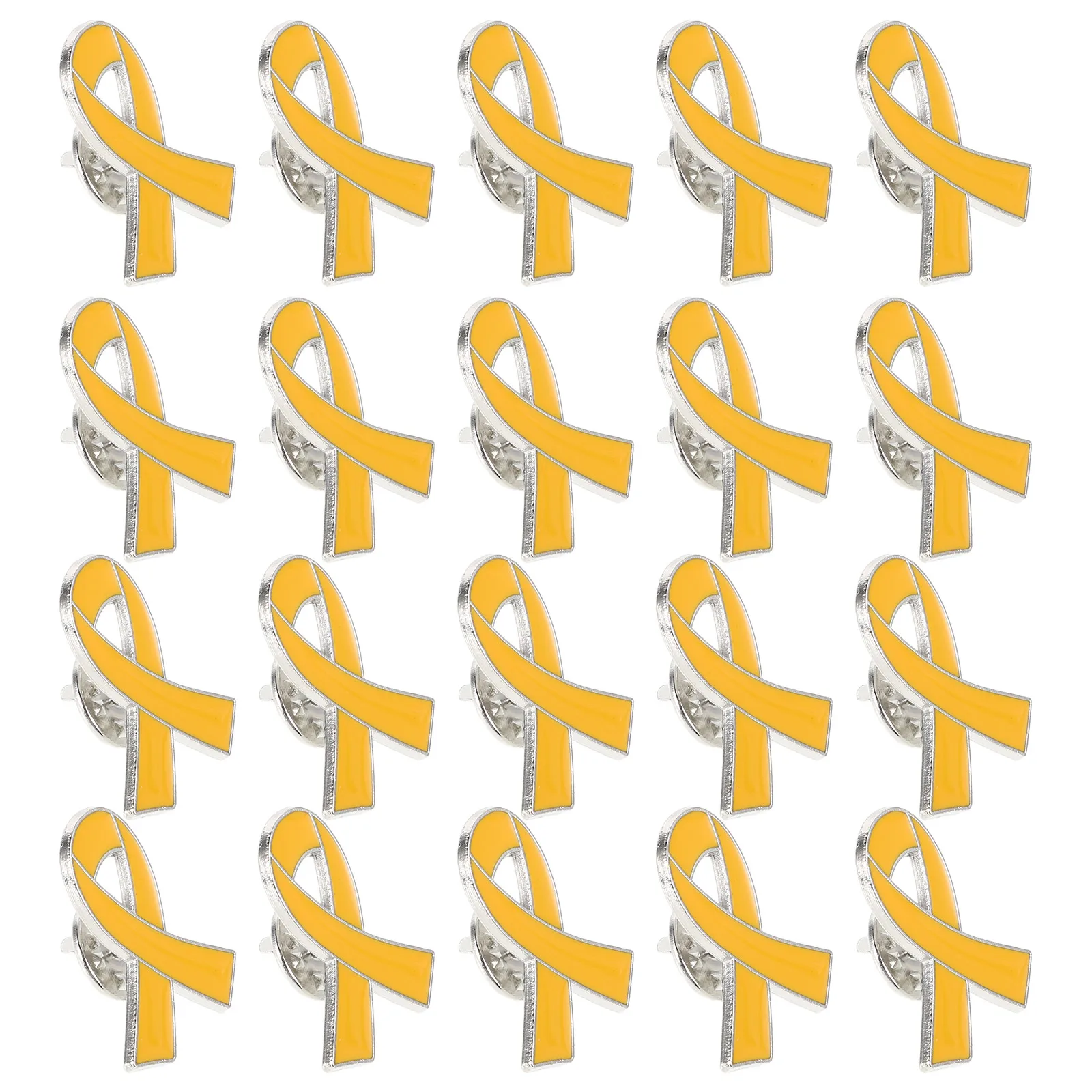 

20pcs Oil Dripping Ribbon Brooch Pins Nurses Awareness Support Donation Campaign Enamel Lapel Charity Ribbon Pin Badge