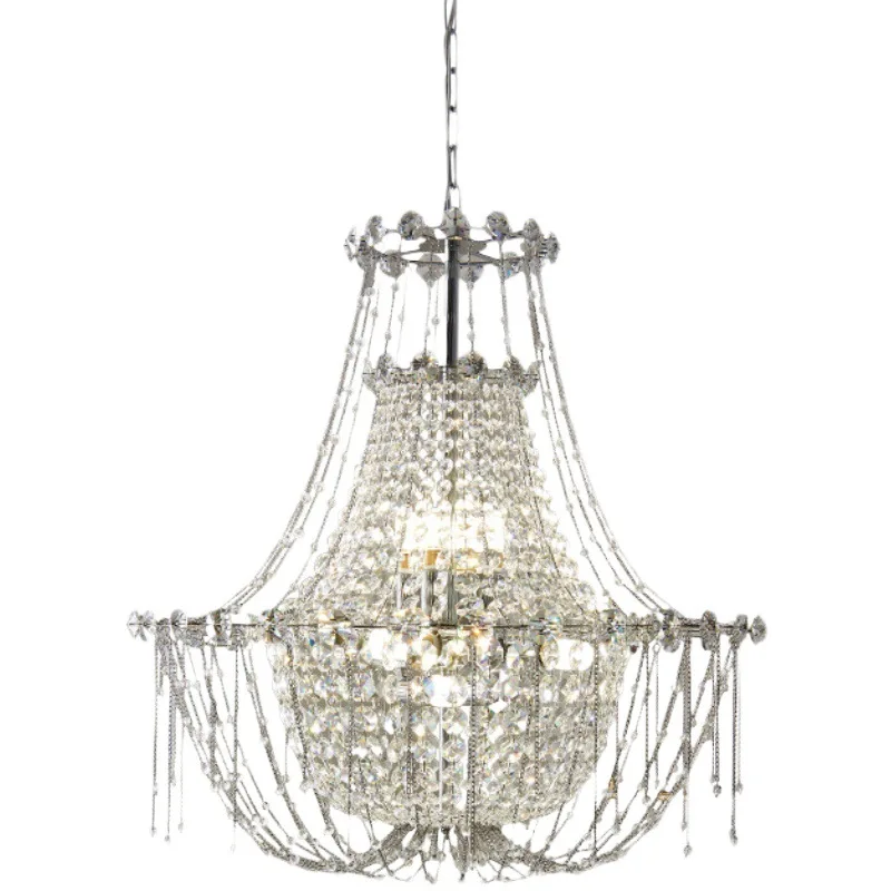 

Light luxury crystal chandelier, living room postmodern, dining room lamps