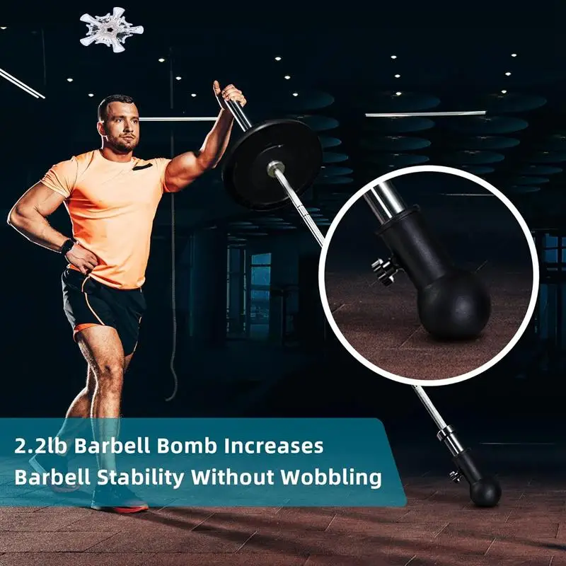

1 PCS Black Barbell Base Attachment Barbell Base Workout Anti-Slip Attachment For Home Gym,For Barbell End