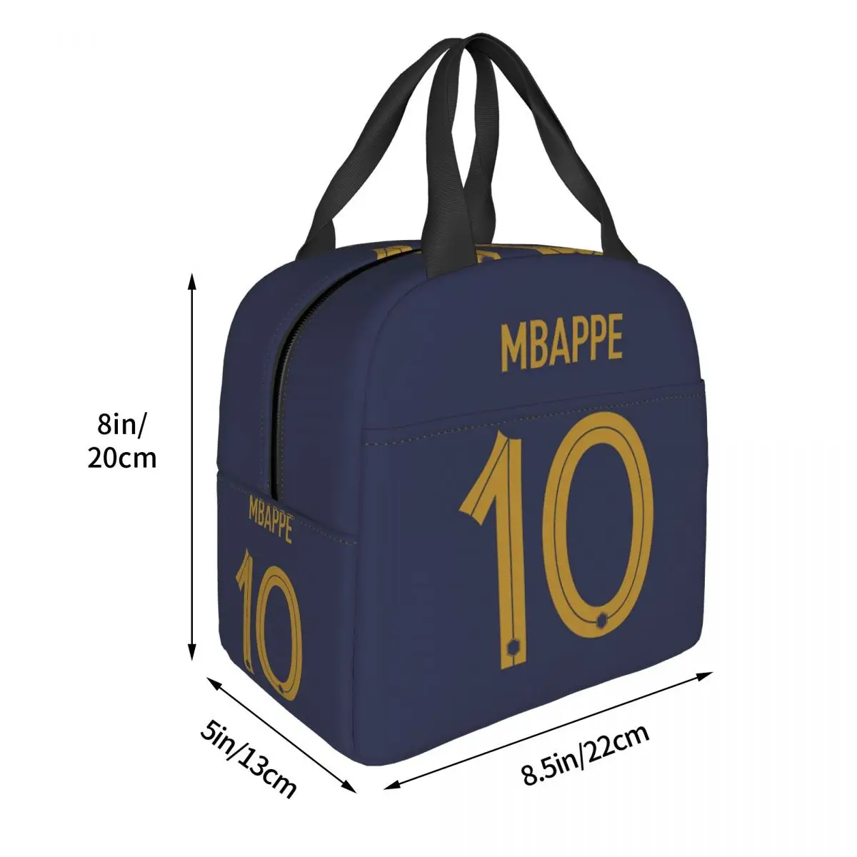 Custom Mbappes Soccer Portable Lunch Box Multifunction French KM Football Cooler Thermal Food Insulated Lunch Bag Office Work