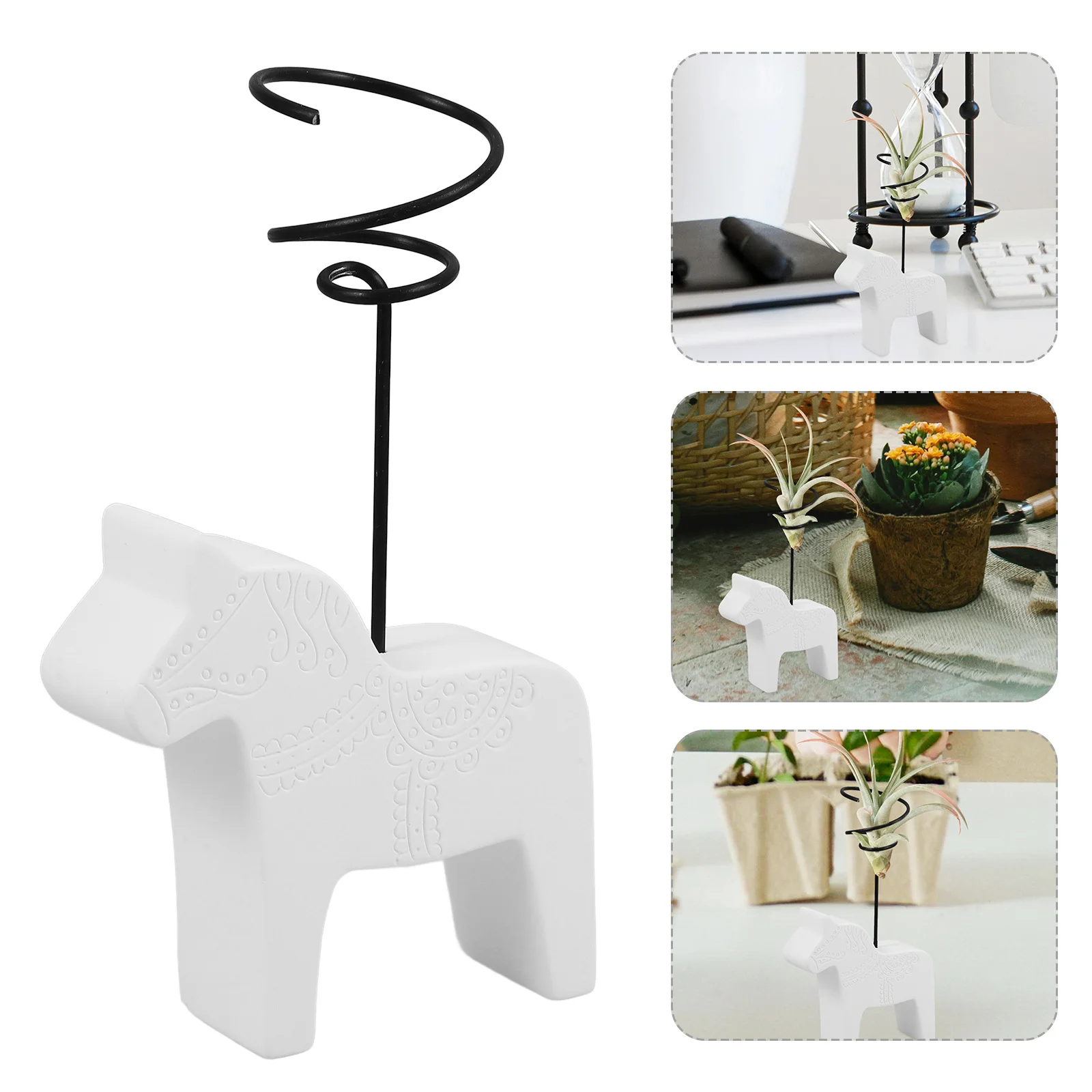 

Cement Planter Stand Air Plant Holder Tabletop Plant Display Stand Fine Workmanship Good Environment Ventilated