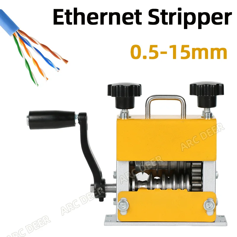

Upgraded Handheld Wire Stripper Ethernet Stripper (0.5-15mm) | Standard 1-17mm Wire Stripping Machine for Recycling Copper Wires