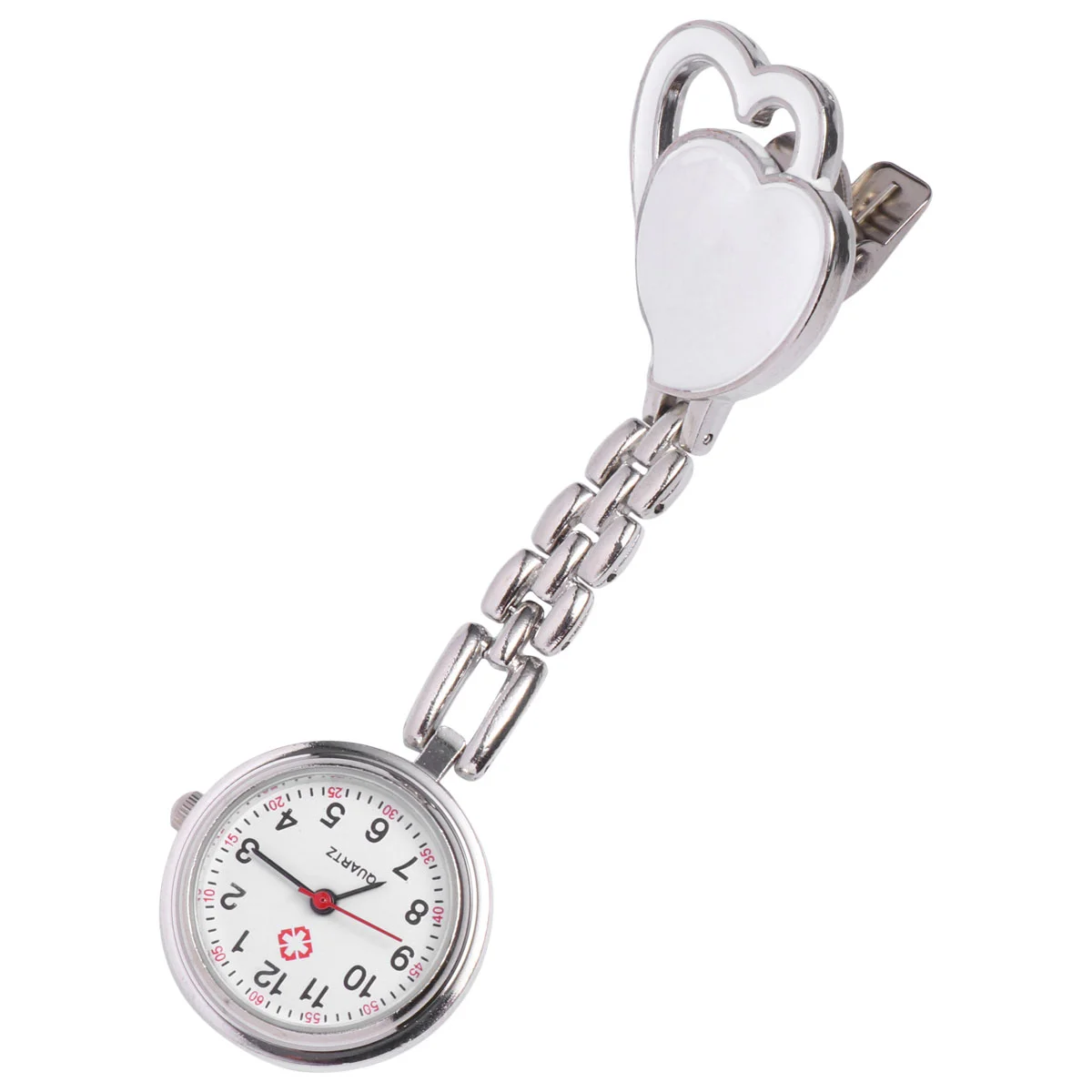 

Nurse Pocket Watch Fashion Hanging Heart Shaped Watches Retro Decor Creative for Men Pin