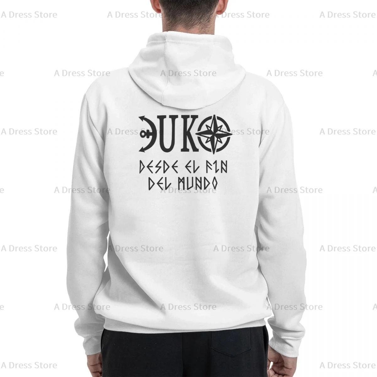 Rapper Duki SSJ Polyester Two sided Hot stamping printing Men's Sweater,Unisex Vintage Pullover Hooded