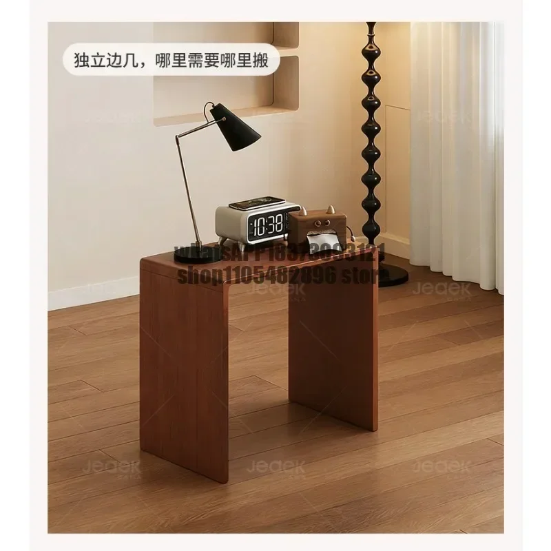 Medieval style push-pull solid wood fabric small side few household bedroom sugar cube dual-purpose bedside table