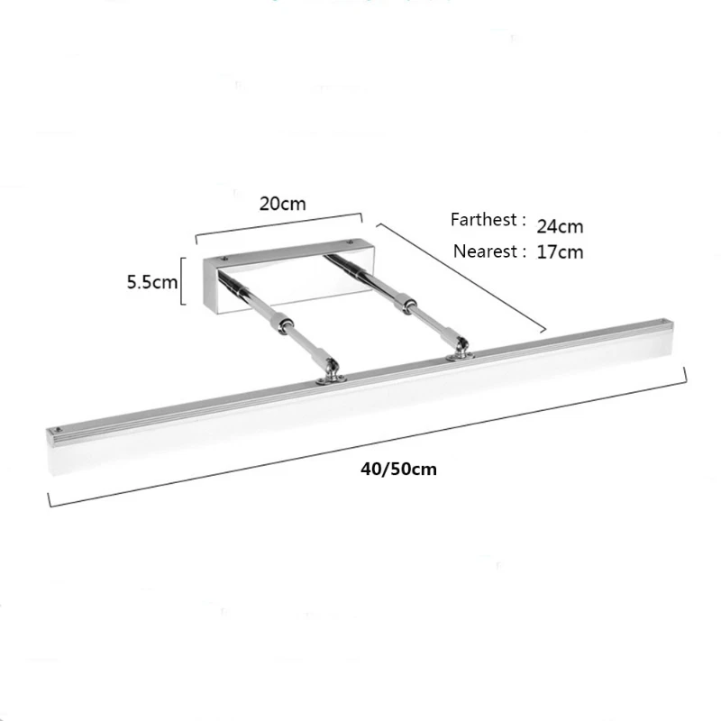 Imagem -06 - Impermeável Retrátil Espelho Candeeiro Farol Anti-nevoeiro Armário de Banheiro Simples Led Moderno