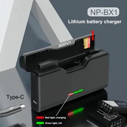 NP-BX1 Battery Quick Charger Box for Sony ZV-1 ZV-1F DSC-RX100 WX500 HX300 AS300 M5 M4 M3 M2 Batteries Case with TF Card Storage