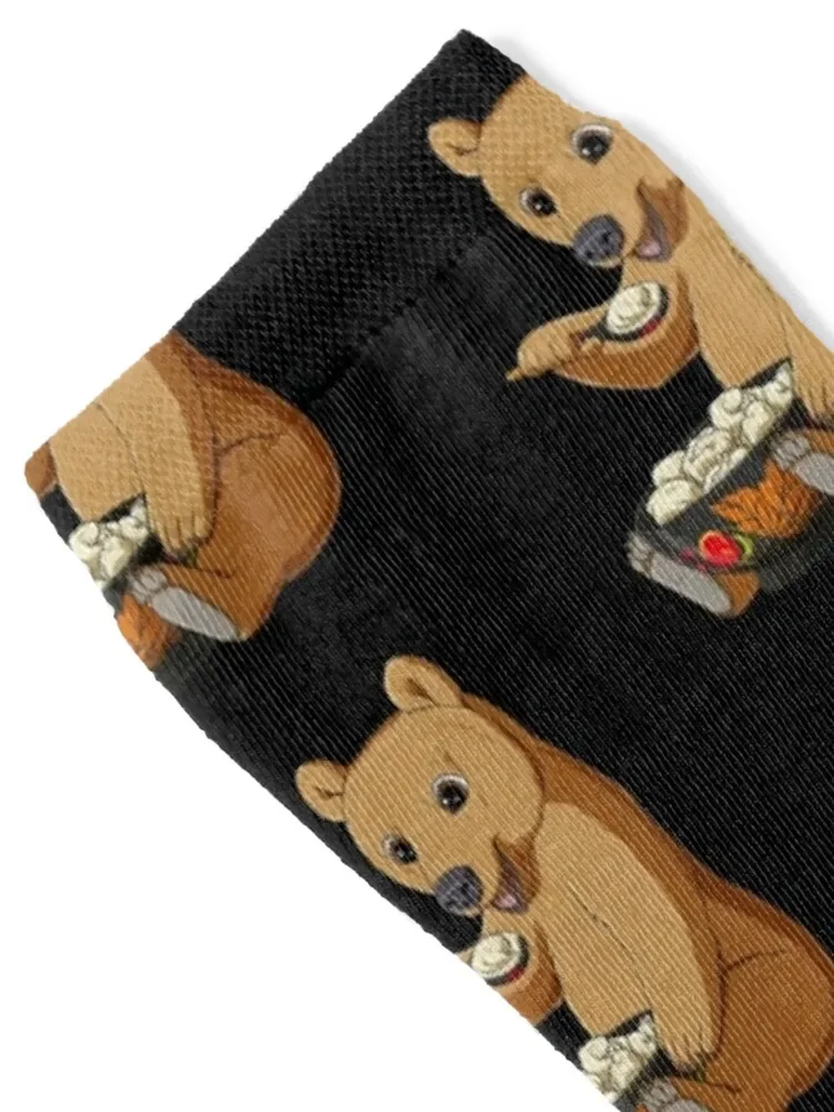 Russian Bear Pelmeni Bowl Socks christmas gift custom man Socks Male Women's